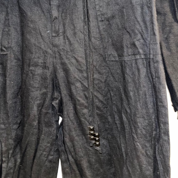 SOLID & STRIPED Black Wide Leg Pants - Picture 3 of 4